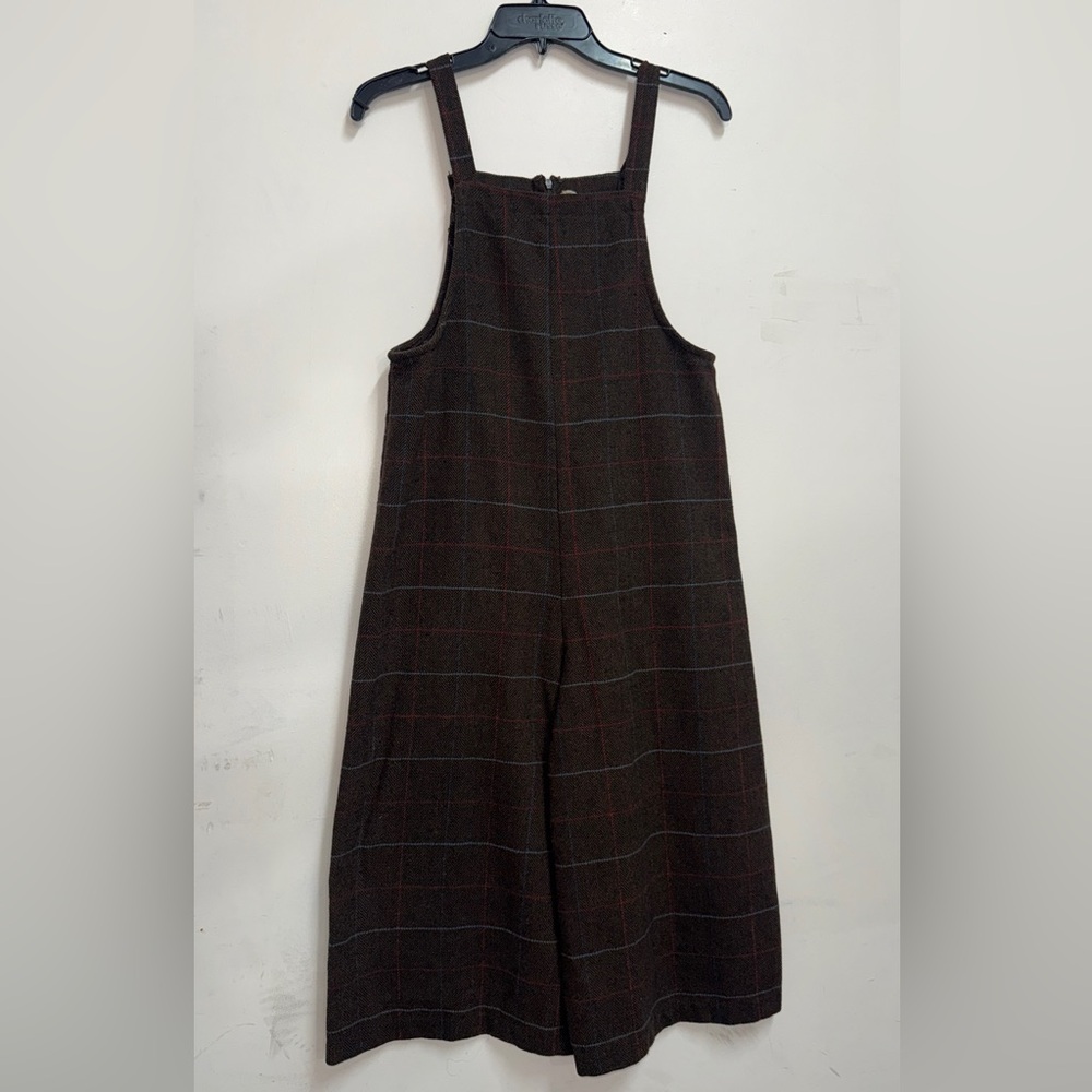 Forever 21 plaid thin strap jumpsuit  office one piece layering cropped culotes